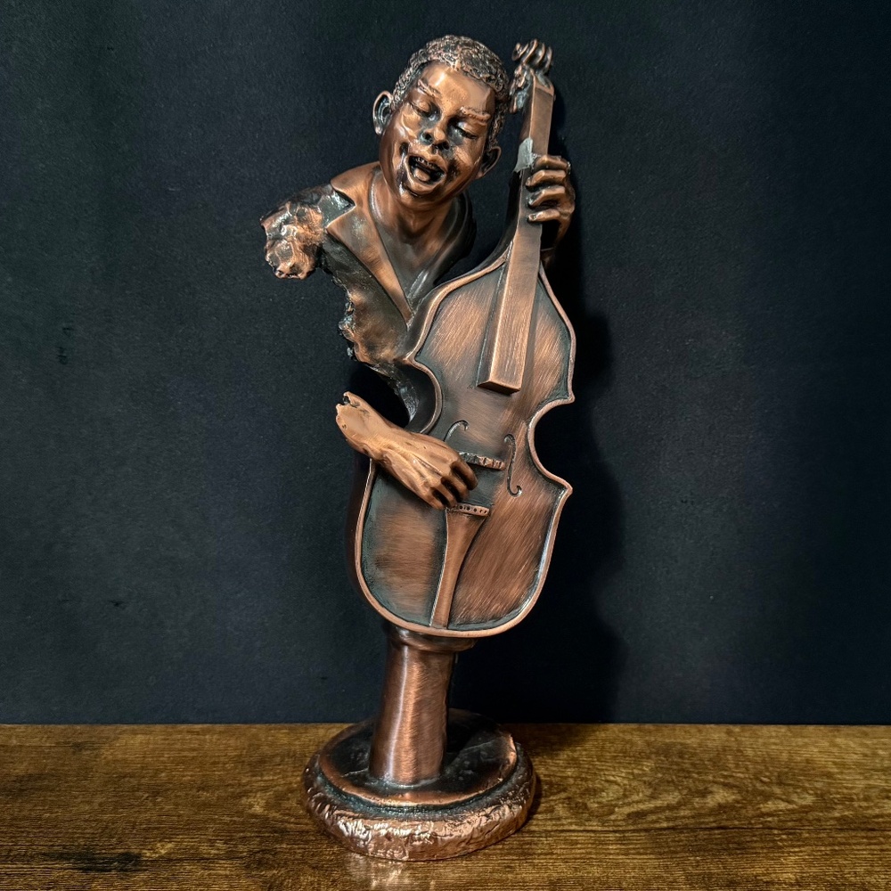 Jazz Bass Player Sculpture/Figurine